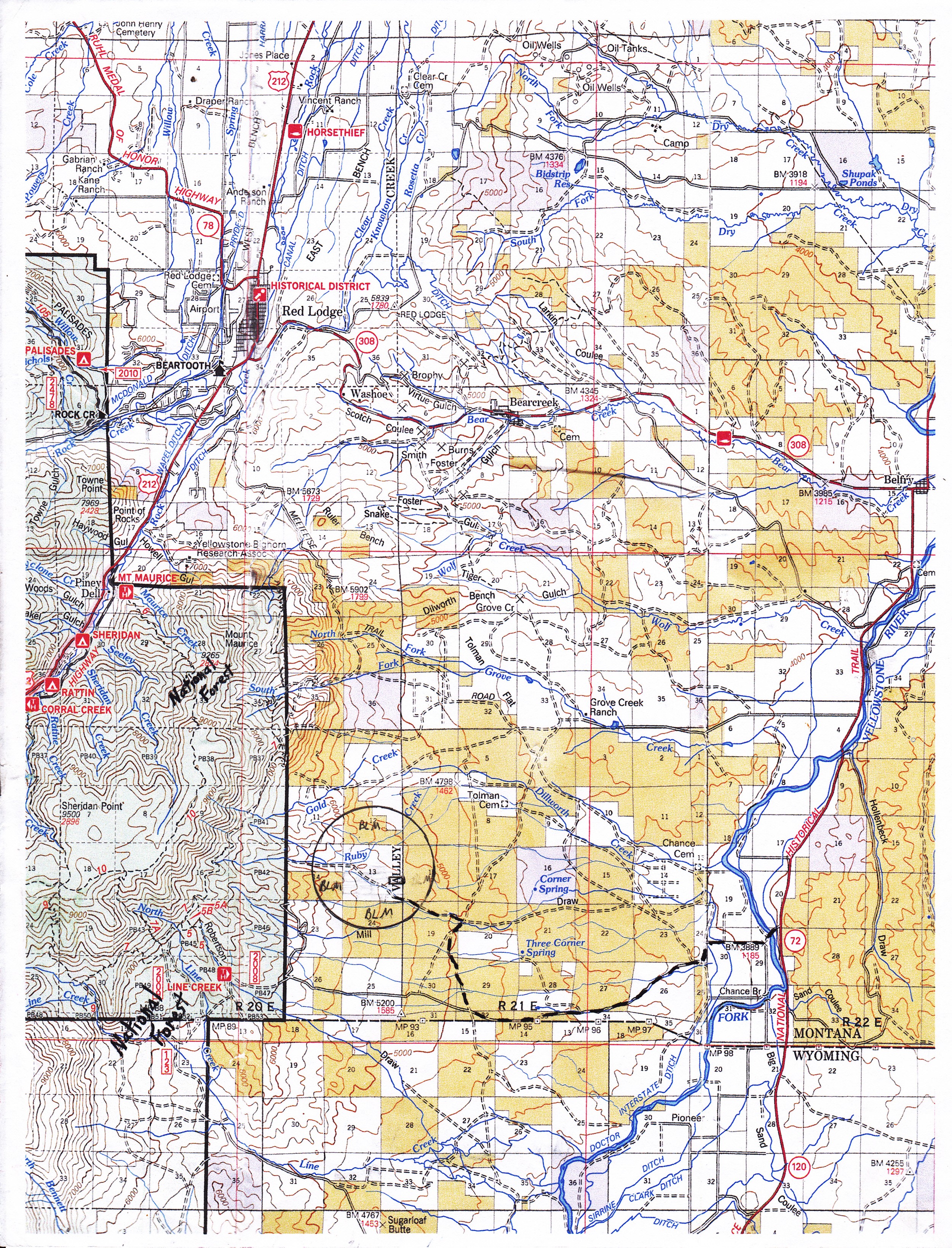 Borders BLM Land & Hunting At End Of Road | Buy Montana Land